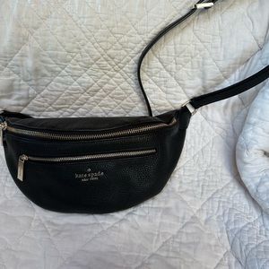 Kate spade, black pebble leather